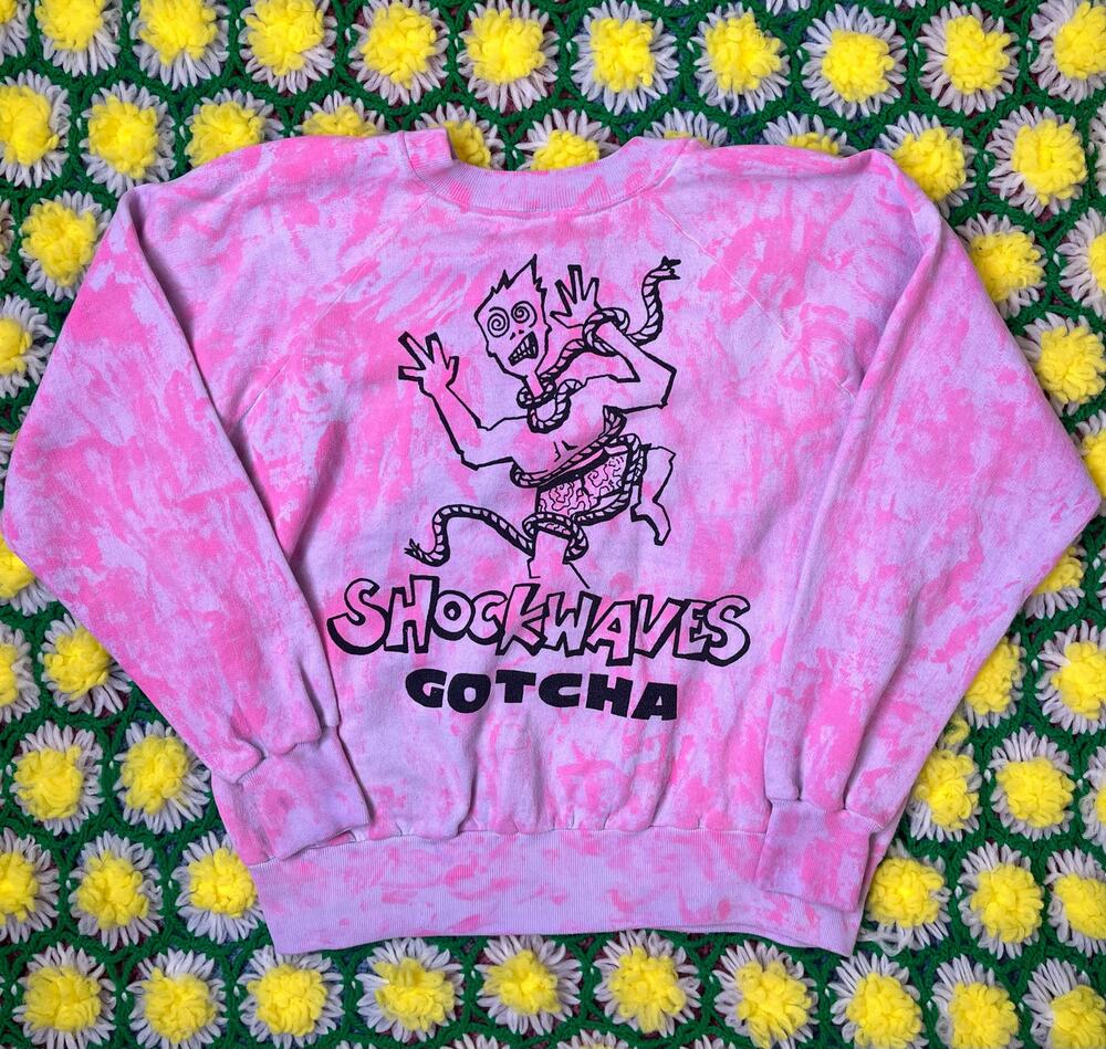 1980’s South Coast Trading Company GoChd Pink Tie Die Shockwaves Gotcha Sweater